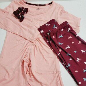 One Step Up Girls 3Pcs Knit Top and Legging Set.